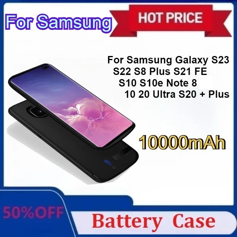 New 10000mAh Power Bank for Samsung Galaxy S23 S22 Plus S21 FE S10 S10e Note 8 9 10 20 Ultra S20 + Plus Battery Charger Case
New 10000mAh Power Bank for Samsung Galaxy S23 S22 Plus S21 FE S10 S10e Note 8 9 10 20 Ultra S20 + Plus Battery Charger Case