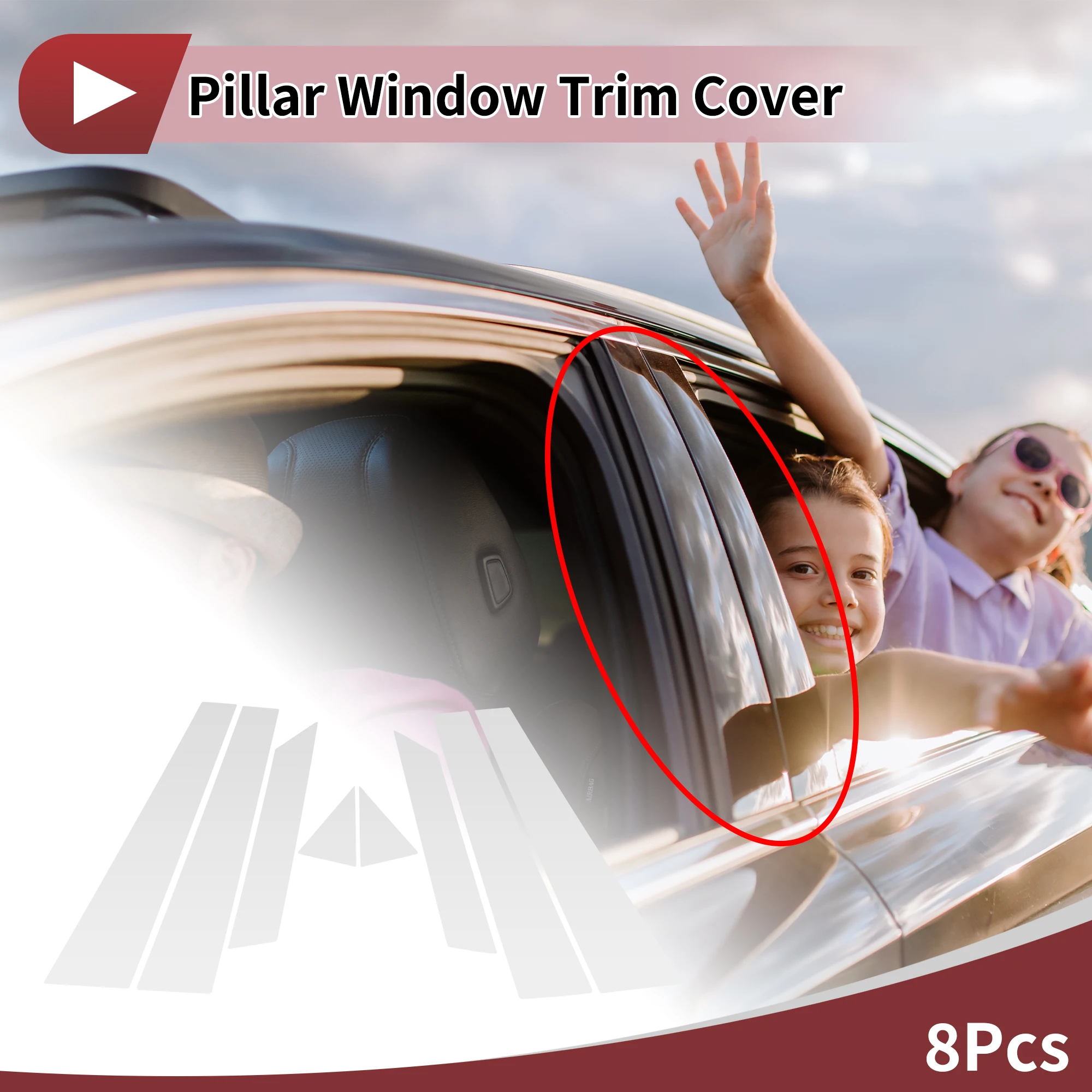 UXCELL Front Rear Left Right Door Pillar Window Trim for Jaguar E-Pace 2018-2024 8 Pcs
UXCELL Front Rear Left Right Door Pillar Window Trim for Jaguar E-Pace 2018-2024 8 Pcs