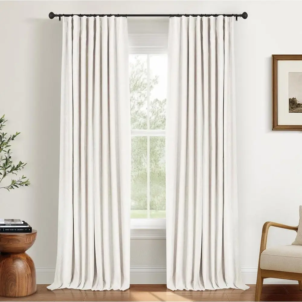 100% Blackout Curtains or Bedroom, Black Out Curtains 84 Inch Long, Clip Rings Linen Blackout Drapes, Thermal Insulated Room ken
100% Blackout Curtains or Bedroom, Black Out Curtains 84 Inch Long, Clip Rings Linen Blackout Drapes, Thermal Insulated Room ken