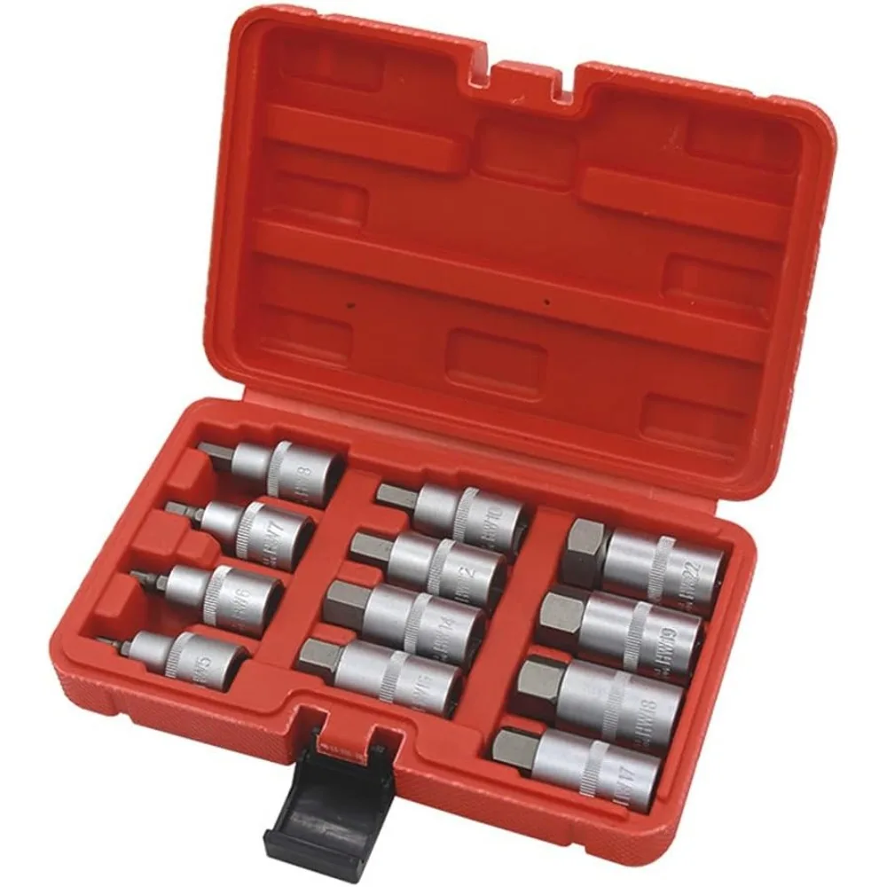 12pcs Hexagon Socket Wrench Set Chrome-vanadium Steel Sleeve Pneumatic Automotive Repair Set of Hardware GJ0253
12pcs Hexagon Socket Wrench Set Chrome-vanadium Steel Sleeve Pneumatic Automotive Repair Set of Hardware GJ0253