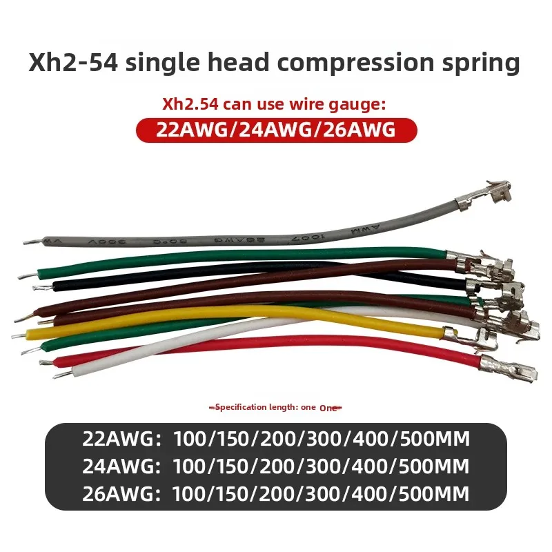 100Pcs XH2.54mm Pitch Single Head Color Terminal Wires 22AWG/24AWG/26AWG Red Black Electronic Connector Wires 10CM-50CM
100Pcs XH2.54mm Pitch Single Head Color Terminal Wires 22AWG/24AWG/26AWG Red Black Electronic Connector Wires 10CM-50CM