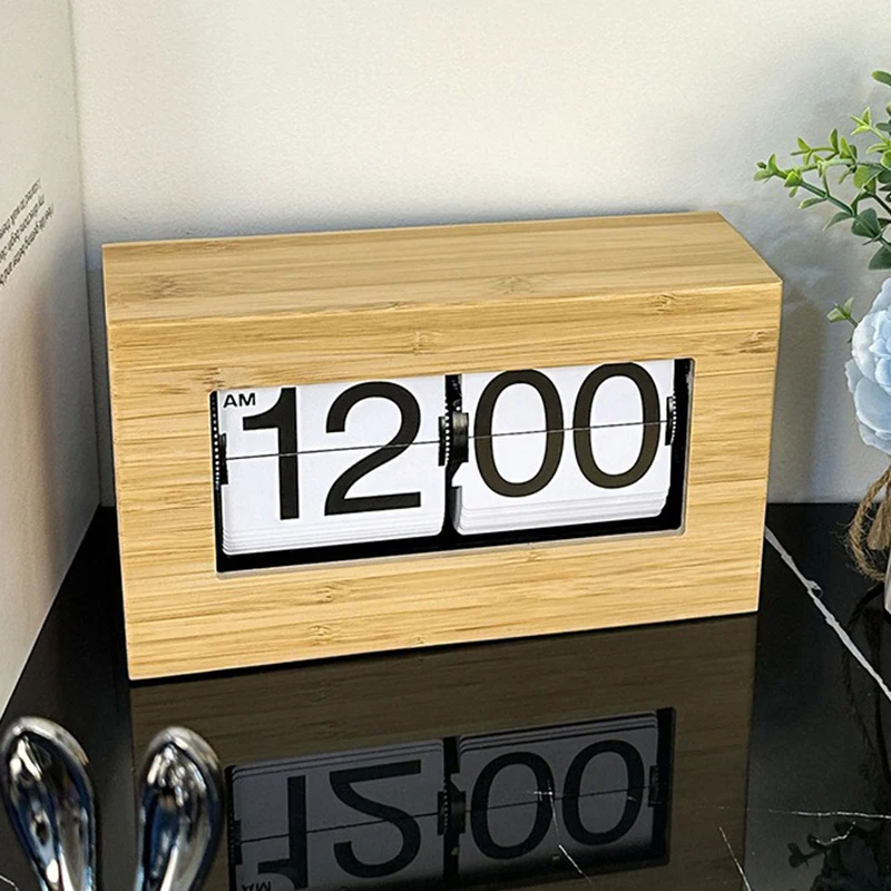 Nordic Flip Clock Solid Wood Desk Clocks Minimalism Table Clocks Creative Design Clock Tabletop Interior Accessories Home Decor
Nordic Flip Clock Solid Wood Desk Clocks Minimalism Table Clocks Creative Design Clock Tabletop Interior Accessories Home Decor