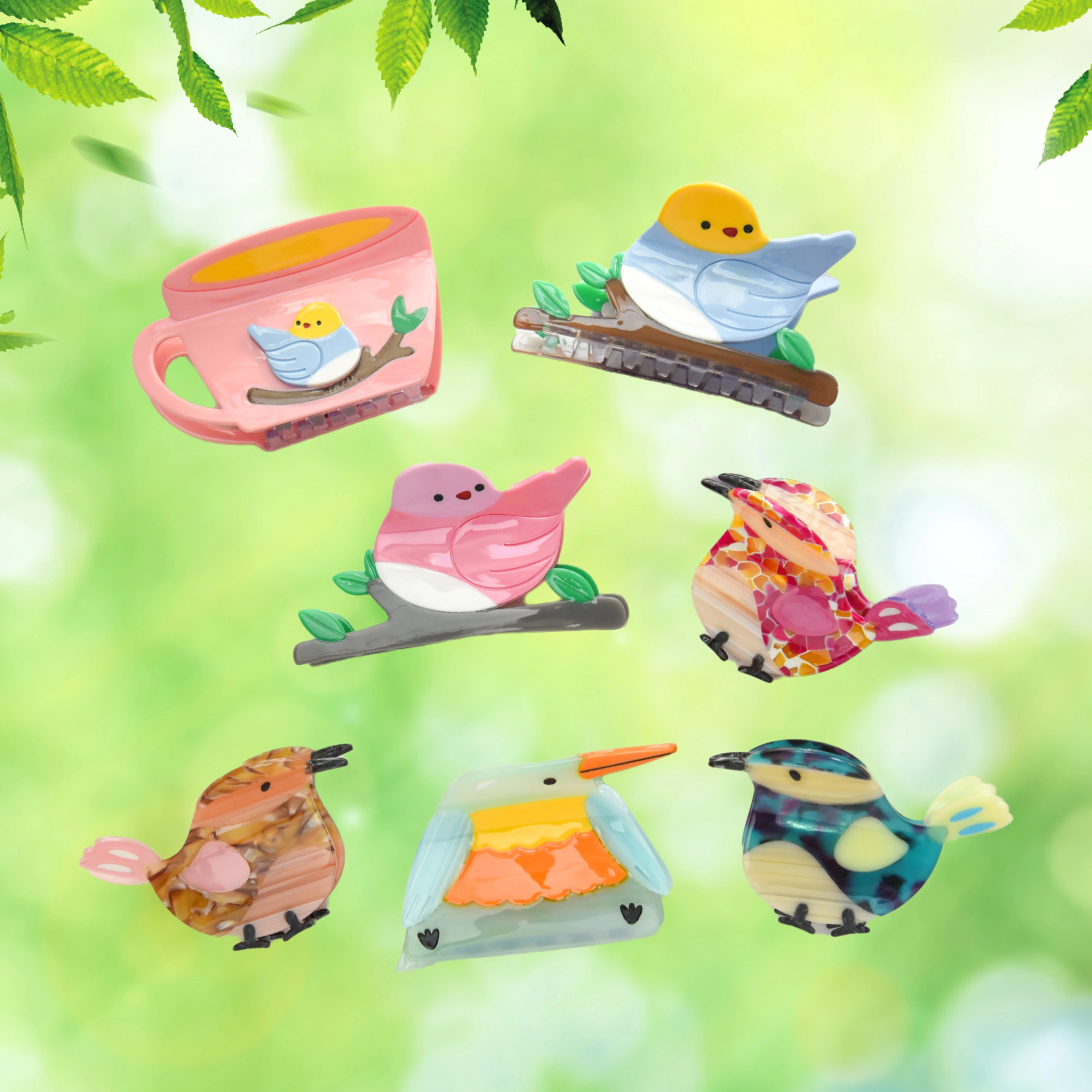 Sweet Little Bird Collection Hair Claw Acetate Colorful Cute Claw Clips Animals Crab Hair Clip Hair Accessories for Women Girls
Sweet Little Bird Collection Hair Claw Acetate Colorful Cute Claw Clips Animals Crab Hair Clip Hair Accessories for Women Girls