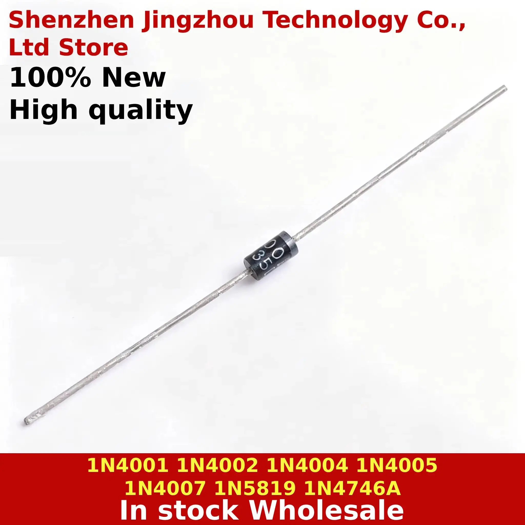 (50/300/1000PCS) 100% New 1N4001 1N4002 1N4004 1N4005 1N4007 1N5819 DO-41 In line rectifier diode In Stock
(50/300/1000PCS) 100% New 1N4001 1N4002 1N4004 1N4005 1N4007 1N5819 DO-41 In line rectifier diode In Stock