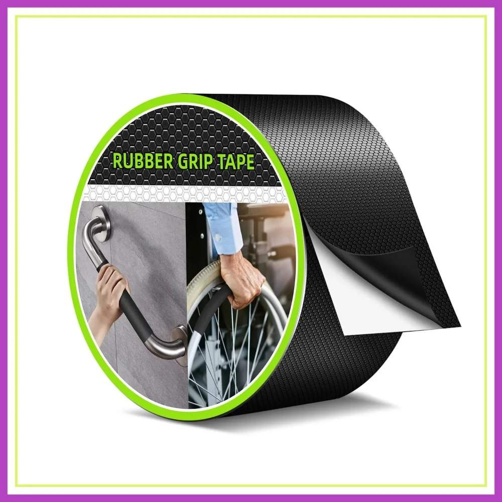 Non Slip Rubber Grip Tape, Super Strong Adhesive for Secure Hold & Friction - Ideal for Tools, Gadgets, DIY (2In x 10Ft)
Non Slip Rubber Grip Tape, Super Strong Adhesive for Secure Hold & Friction - Ideal for Tools, Gadgets, DIY (2In x 10Ft)