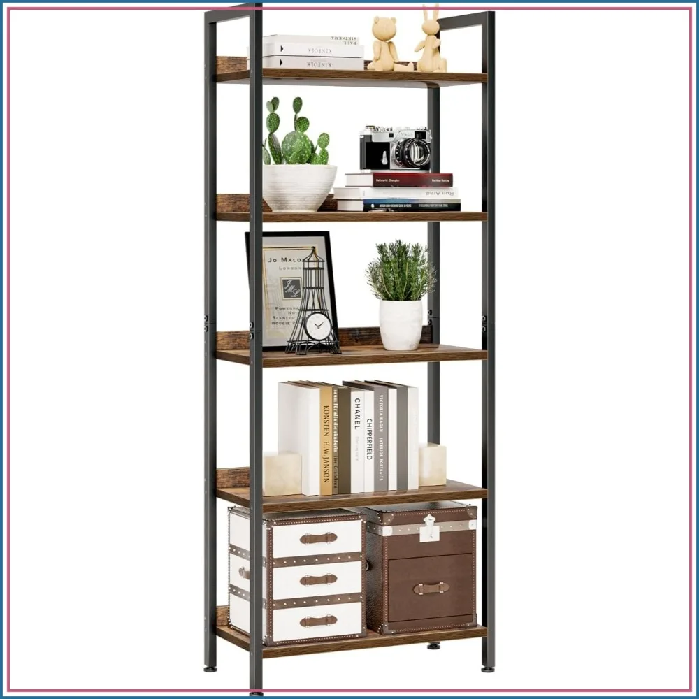 NUMENN 5-Tier Bookshelf, Free Standing Storage Shelving Unit for Home Office, Living Room, Bedroom, Vintage
NUMENN 5-Tier Bookshelf, Free Standing Storage Shelving Unit for Home Office, Living Room, Bedroom, Vintage