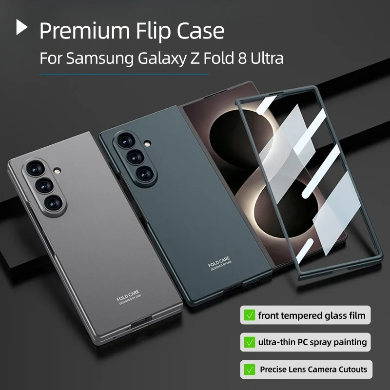 Thin Slim Skin Feel PC Spray Paint Flip Case for Samsung Galaxy Z Fold 8 Ultra 7 Front Tempered Glass Screen&Lens Protect Cover
Thin Slim Skin Feel PC Spray Paint Flip Case for Samsung Galaxy Z Fold 8 Ultra 7 Front Tempered Glass Screen&Lens Protect Cover