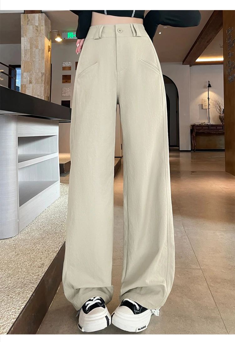 FIGOHR apricot high waisted straight leg casual pants women spring summer loose and versatile slimming pants legs suit pants
FIGOHR apricot high waisted straight leg casual pants women spring summer loose and versatile slimming pants legs suit pants