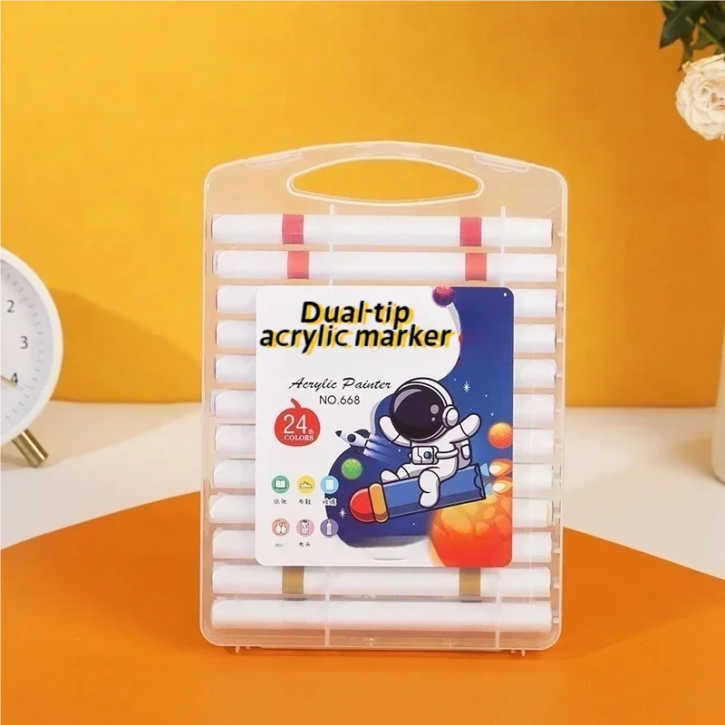 Dual Tip Acrylic Marker Pens Set 12 24 Colors Paint Markers with Portable Case for Rock Glass Wood Canvas Painting and DIY Art Crafts
Dual Tip Acrylic Marker Pens Set 12 24 Colors Paint Markers with Portable Case for Rock Glass Wood Canvas Painting and DIY Art Crafts