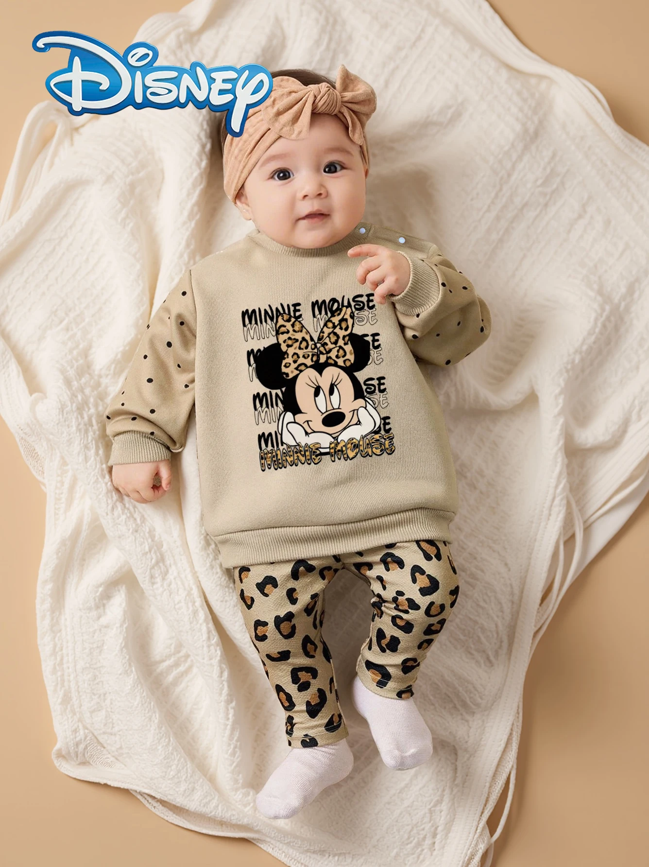 Disney Officially Licensed Mickey Mouse Autumn and Winter Casual Long-Sleeve and Long Pants Set for Baby Girls and Newborns, Leopard Print Baby Cartoon Minnie Mouse Adorable Print, Versatile and Comfortable Everyday Wear for Boys and Girls, Fashionable an
Disney Officially Licensed Mickey Mouse Autumn and Winter Casual Long-Sleeve and Long Pants Set for Baby Girls and Newborns, Leopard Print Baby Cartoon Minnie Mouse Adorable Print, Versatile and Comfortable Everyday Wear for Boys and Girls, Fashionable an