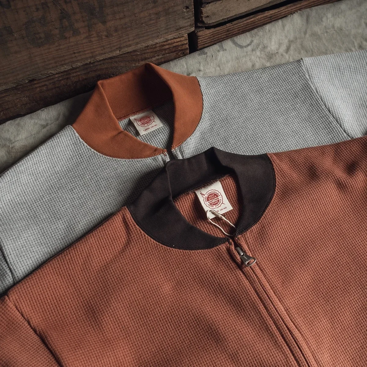 Non Stock Contrast Trim Waffle Knit Cardigan Men's Long-Sleeve Zip Sweatshirt
Non Stock Contrast Trim Waffle Knit Cardigan Men's Long-Sleeve Zip Sweatshirt