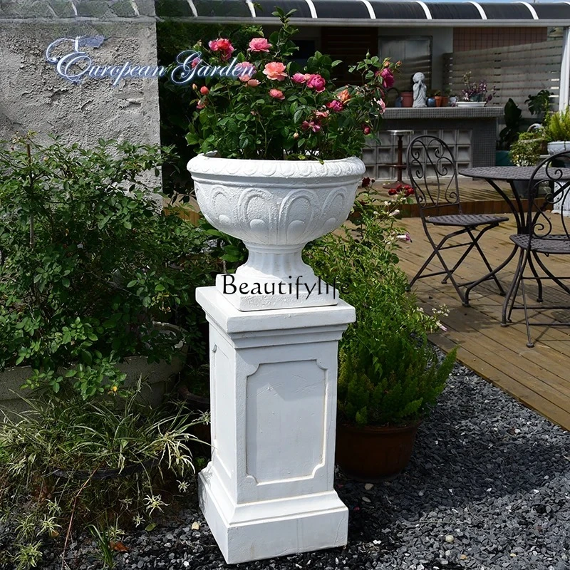 Roman pillar flower pot garden courtyard decoration outdoor floor-to-ceiling flower decoration
Roman pillar flower pot garden courtyard decoration outdoor floor-to-ceiling flower decoration