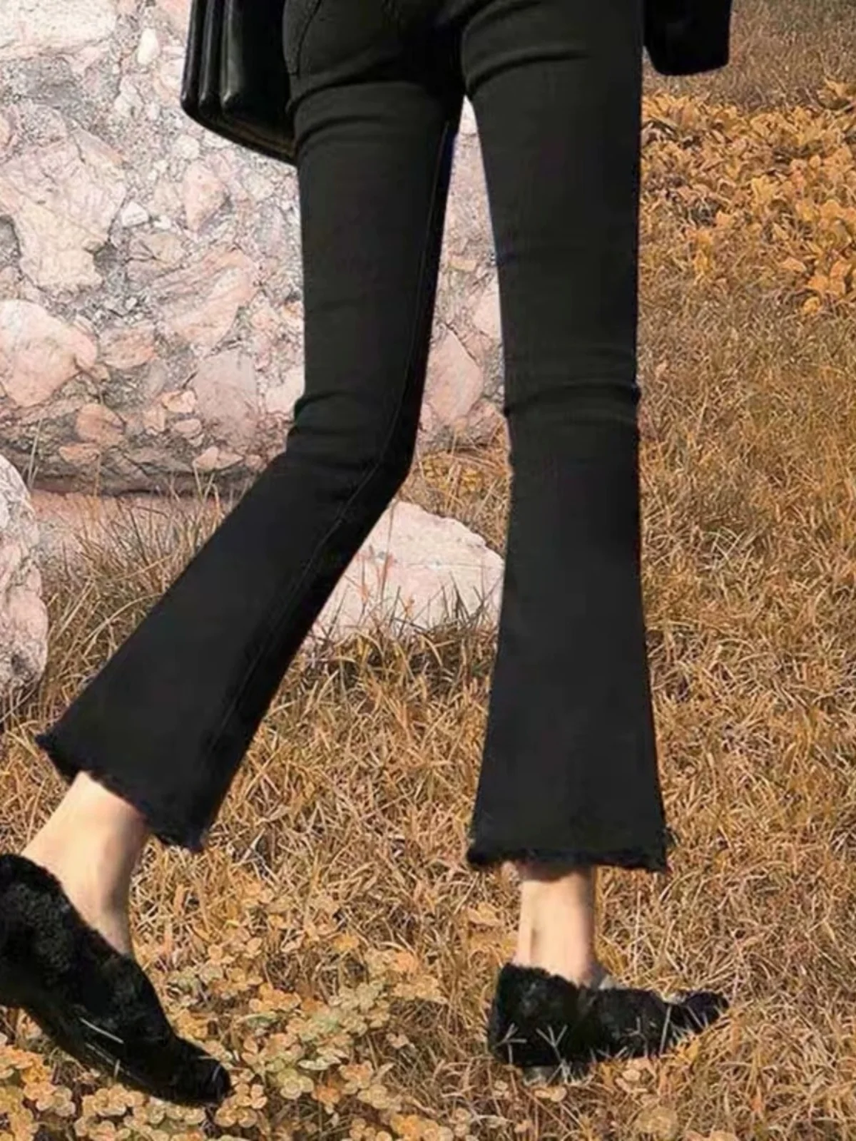 Black High Waist Bell Bottom Jeans Women's Spring Autumn 2024 New Elastic Ladies Nine Point Slimming Hoof Pants
Black High Waist Bell Bottom Jeans Women's Spring Autumn 2024 New Elastic Ladies Nine Point Slimming Hoof Pants