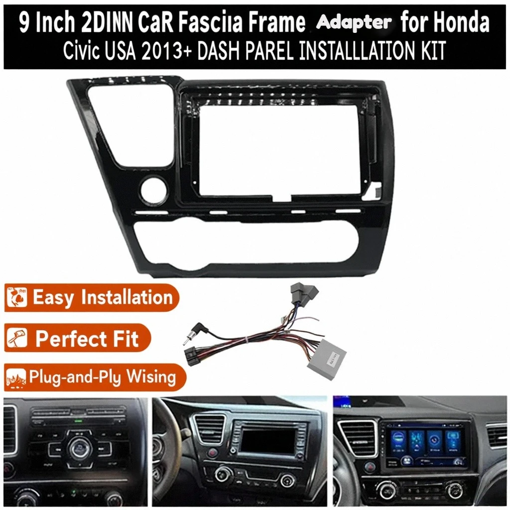 9-дюймовый 2DIN автомобильный адаптер рамы для Honda Civic USA 2013+, комплект для установки приборной панели
9-дюймовый 2DIN автомобильный адаптер рамы для Honda Civic USA 2013+, комплект для установки приборной панели