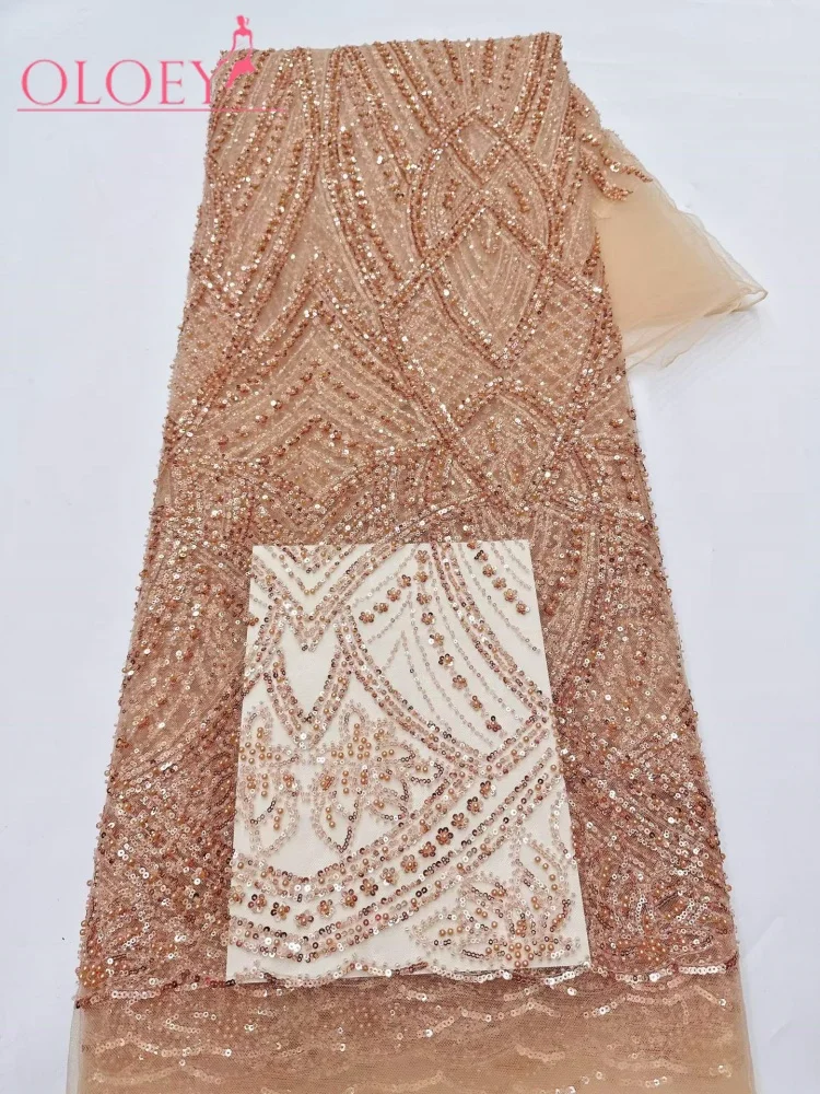 OLOEY African Gold Beaded Lace Fabric High Quality Nigerian Tulle Sequins Lace Fabric Suitable For Sewing Wedding Party Dre
OLOEY African Gold Beaded Lace Fabric High Quality Nigerian Tulle Sequins Lace Fabric Suitable For Sewing Wedding Party Dre