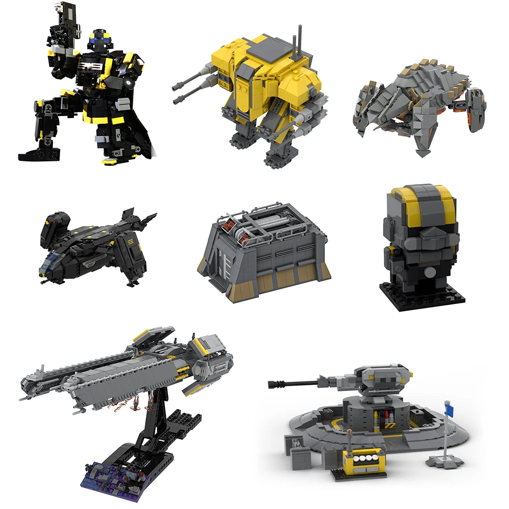 Moc Helldivers 2 Game Super Destroyer Model Building Blocks EX-45 Emancipator Exosuit Bricks Sentry Stratagems Assemble Toy Gift
Moc Helldivers 2 Game Super Destroyer Model Building Blocks EX-45 Emancipator Exosuit Bricks Sentry Stratagems Assemble Toy Gift