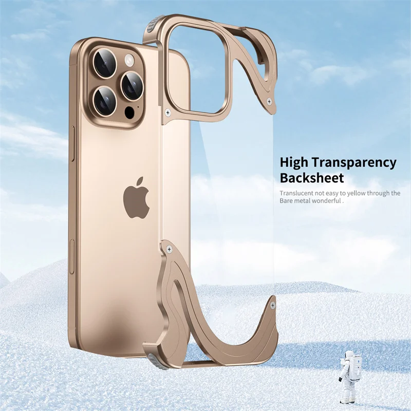For iPhone 15 16 Pro Max Luxurious Metal Shockproof Bumper Magnetic Bracket Magsafe Case Aluminium Alloy Frameless Clear Cover
For iPhone 15 16 Pro Max Luxurious Metal Shockproof Bumper Magnetic Bracket Magsafe Case Aluminium Alloy Frameless Clear Cover