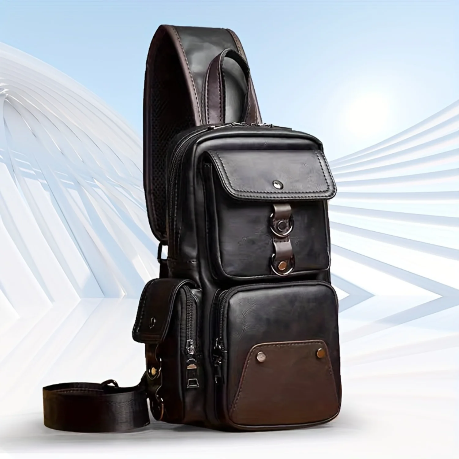 Chest Bag Men's Fashion Business Casual Shoulder Bag Men's Waist Bag Soft PU Leather Messenger Bag Fashion Shoulder Bag Gift For
Chest Bag Men's Fashion Business Casual Shoulder Bag Men's Waist Bag Soft PU Leather Messenger Bag Fashion Shoulder Bag Gift For