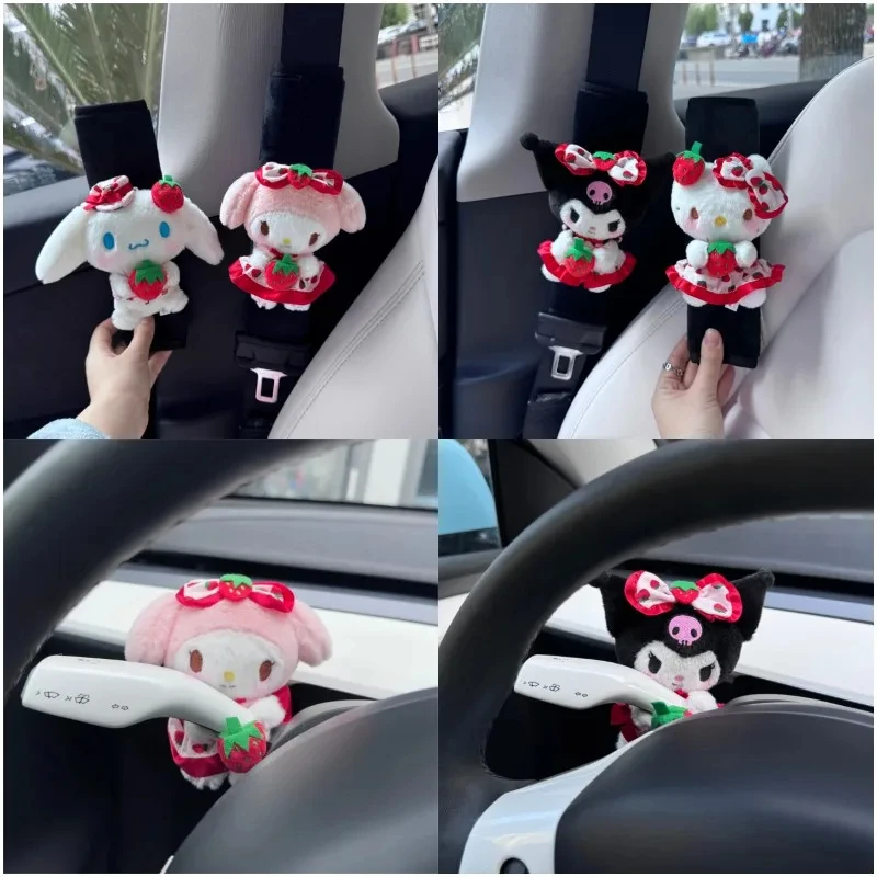 Kawaii Sanrio Kuromi Hello Kitty Cinnamoroll Plush Doll Car Seat Belt Cover Shoulder Protector Turn Signal Wipers Decoration Toy
Kawaii Sanrio Kuromi Hello Kitty Cinnamoroll Plush Doll Car Seat Belt Cover Shoulder Protector Turn Signal Wipers Decoration Toy