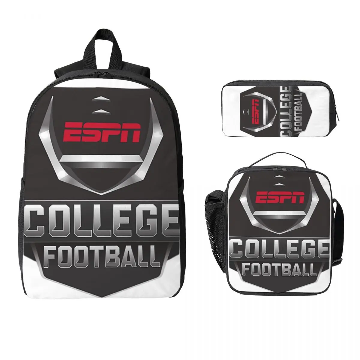 ESPN студенческий футбольный рюкзак для мальчиков и девочек, школьная сумка для книг, сумки на плечо для ноутбука, 3 шт., изолированная сумка для обеда, пенал
ESPN студенческий футбольный рюкзак для мальчиков и девочек, школьная сумка для книг, сумки на плечо для ноутбука, 3 шт., изолированная сумка для обеда, пенал