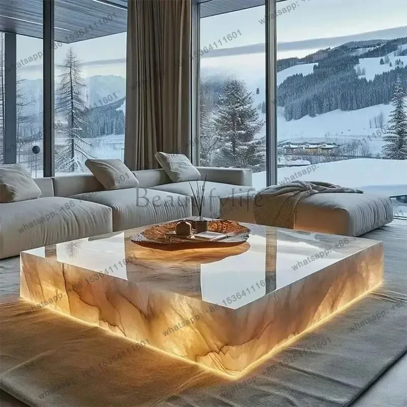 D36Square Ice Crack Onyx Luminous Coffee Table Tea Table for Bar Pub Restaurant 48'' 1200mm Back Lighted Translucent Furniture
D36Square Ice Crack Onyx Luminous Coffee Table Tea Table for Bar Pub Restaurant 48'' 1200mm Back Lighted Translucent Furniture