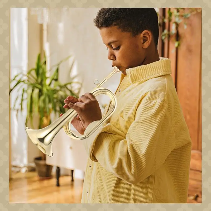 ABST Small Trumpet Bugle Brass Golden Horn Simple Beginner Wind Instrument For School Band Child Student
ABST Small Trumpet Bugle Brass Golden Horn Simple Beginner Wind Instrument For School Band Child Student