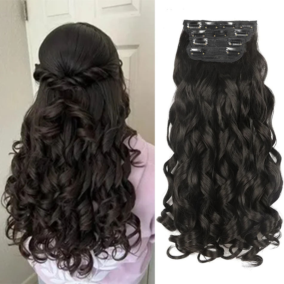 Synthetic Loose Wave Clip in Hair Extensions 26inch Curly Hairpieces French Curly Thick Hairpieces Brown Royal Roll Fake Hair
Synthetic Loose Wave Clip in Hair Extensions 26inch Curly Hairpieces French Curly Thick Hairpieces Brown Royal Roll Fake Hair
