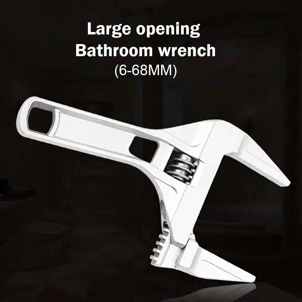 Adjustable Wrench for Bathroom - Large Opening 16-68mm, Multi-Functional Aluminum Alloy Pipe Spanner, Universal Repair Hand Tool
Adjustable Wrench for Bathroom - Large Opening 16-68mm, Multi-Functional Aluminum Alloy Pipe Spanner, Universal Repair Hand Tool