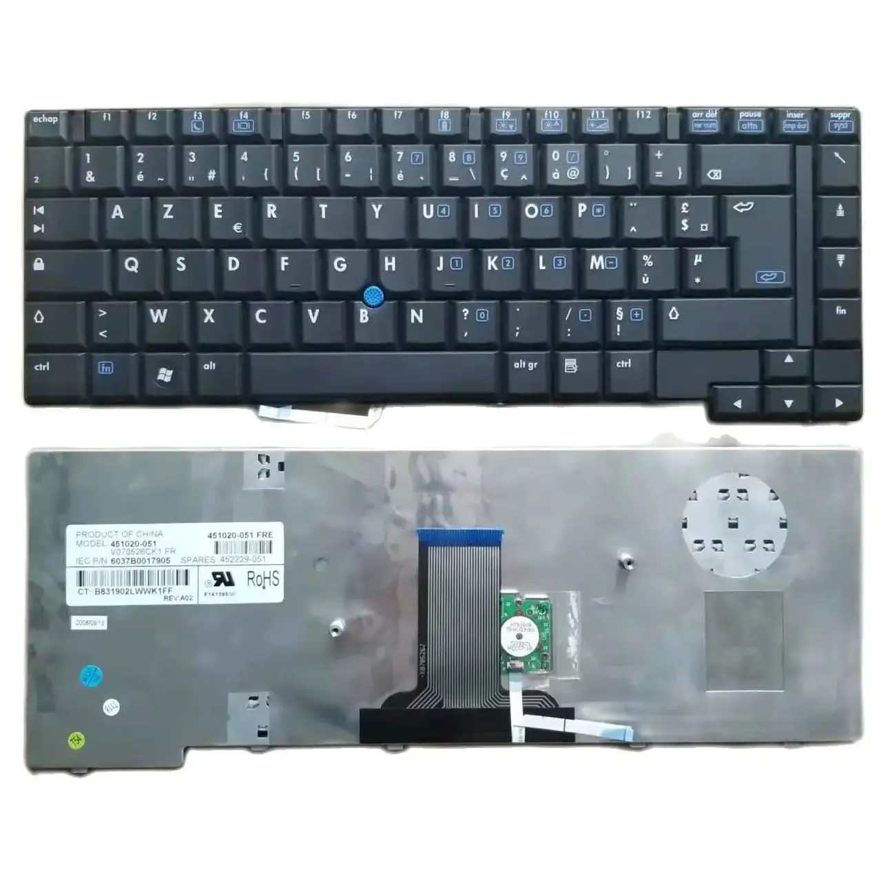 New FR French Keyboard For HP Compaq 8510 8510p 8510w 8510 PW Black 451020-051 V070526CK1
New FR French Keyboard For HP Compaq 8510 8510p 8510w 8510 PW Black 451020-051 V070526CK1