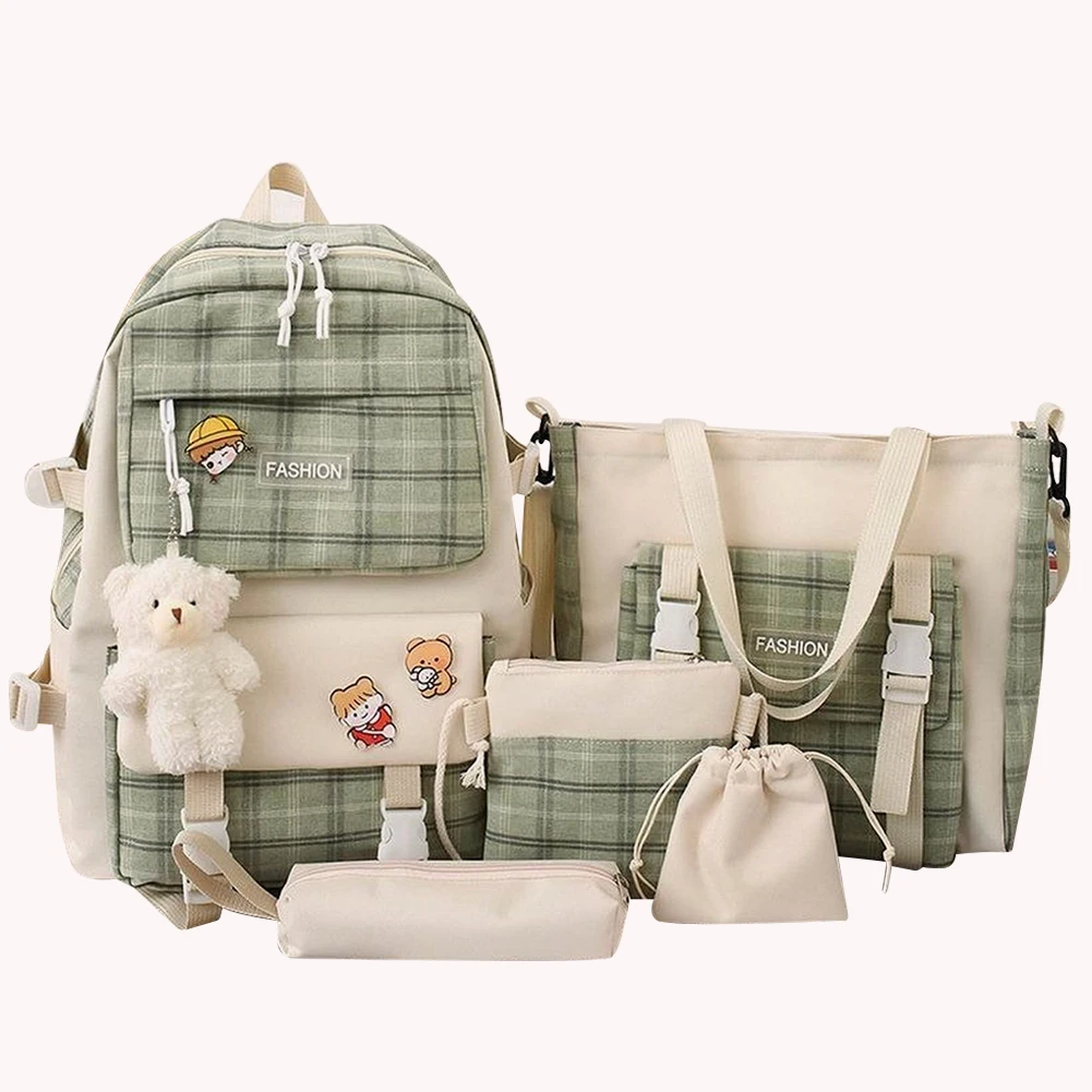 5pcs/set Aesthetic Backpacks Large Capacity Canvas School Backpack Waterproof Shoulder Tote Bag Pendant Badge for Travel Office
5pcs/set Aesthetic Backpacks Large Capacity Canvas School Backpack Waterproof Shoulder Tote Bag Pendant Badge for Travel Office