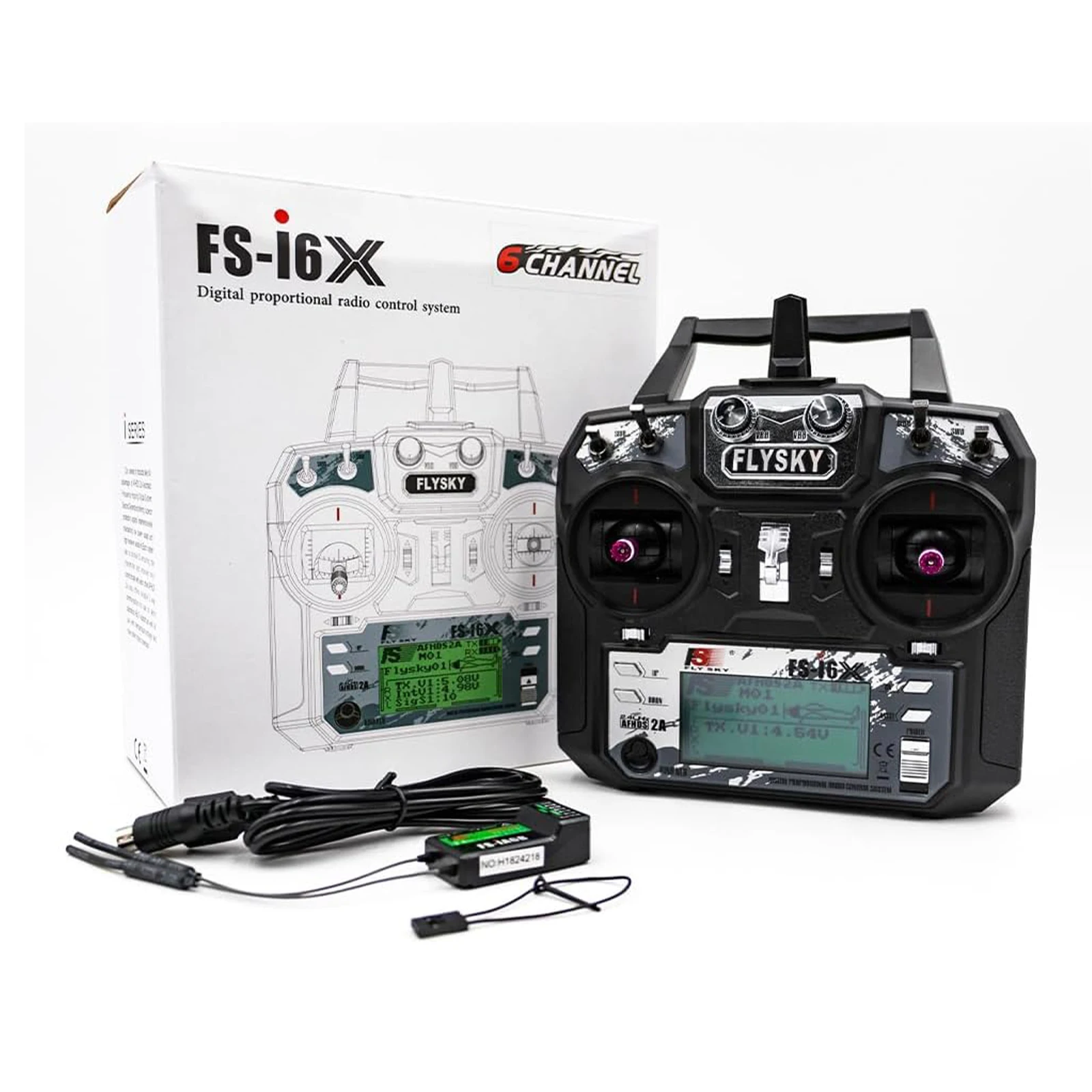 Пульт дистанционного управления Flysky FS-i6X 10CH 2.4GHz с 6-канальным приемником iA6B для самолетов, планеров, вертолетов и радиоуправляемых лодок
Пульт дистанционного управления Flysky FS-i6X 10CH 2.4GHz с 6-канальным приемником iA6B для самолетов, планеров, вертолетов и радиоуправляемых лодок