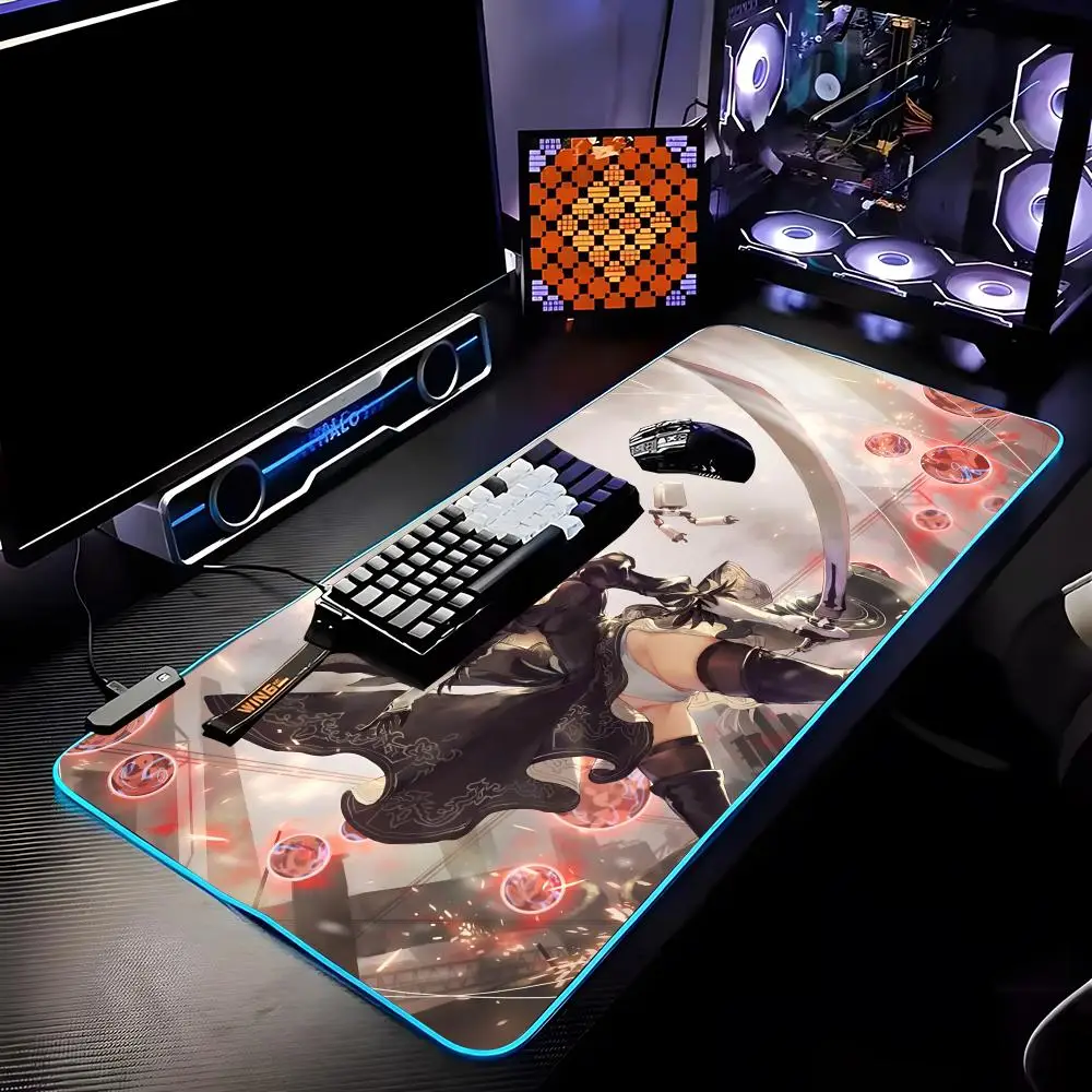 2b Nier Automata Mouse Pad RGB HD Mousepad Pad Rug Desk Mat Computer Gaming PC Accessories Rubber Keyboard LED Mats
2b Nier Automata Mouse Pad RGB HD Mousepad Pad Rug Desk Mat Computer Gaming PC Accessories Rubber Keyboard LED Mats