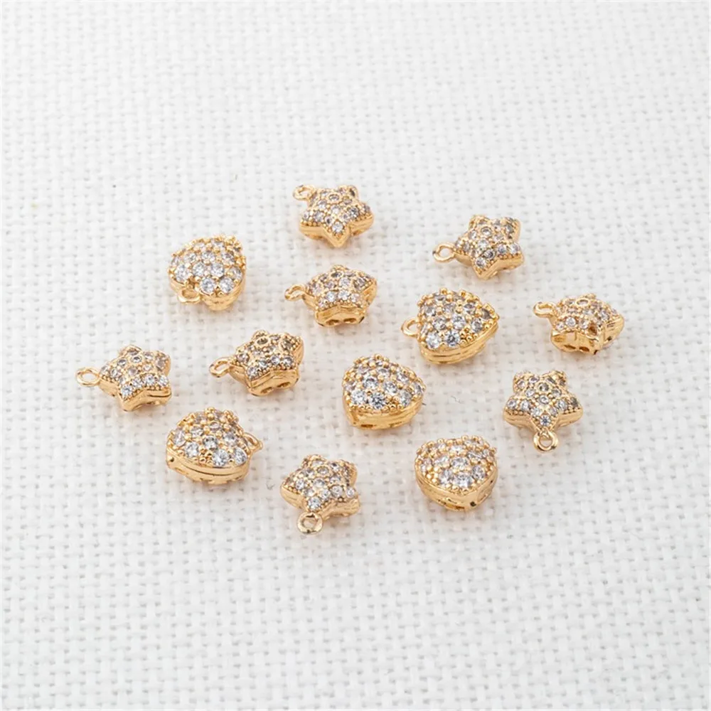 14K Gold Pendant Inlaid with Zircon, Small Pendant, Cute, Small, Love, Fat, Jewelry, DIY
14K Gold Pendant Inlaid with Zircon, Small Pendant, Cute, Small, Love, Fat, Jewelry, DIY
