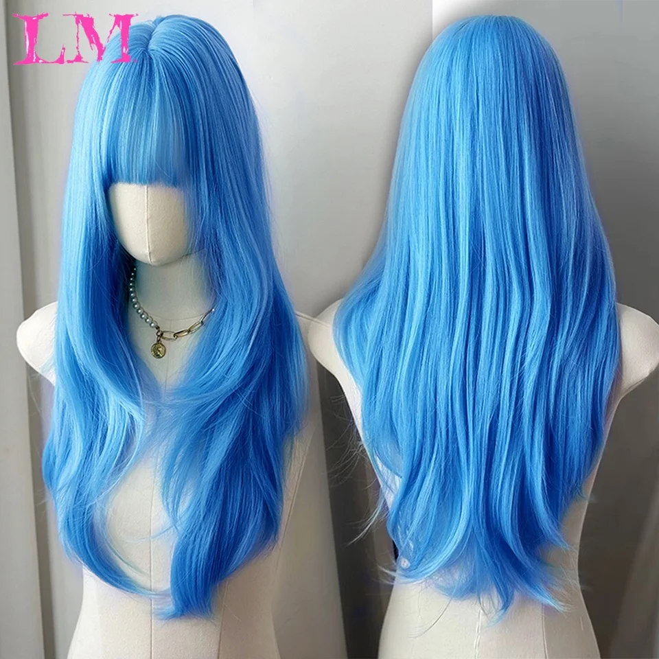 LM Synthetic Wigs Blue Long Wavy Wig with Straight Bangs Synthetic Bright Color Full Wig for Girls Cosplay Halloween Styling
LM Synthetic Wigs Blue Long Wavy Wig with Straight Bangs Synthetic Bright Color Full Wig for Girls Cosplay Halloween Styling