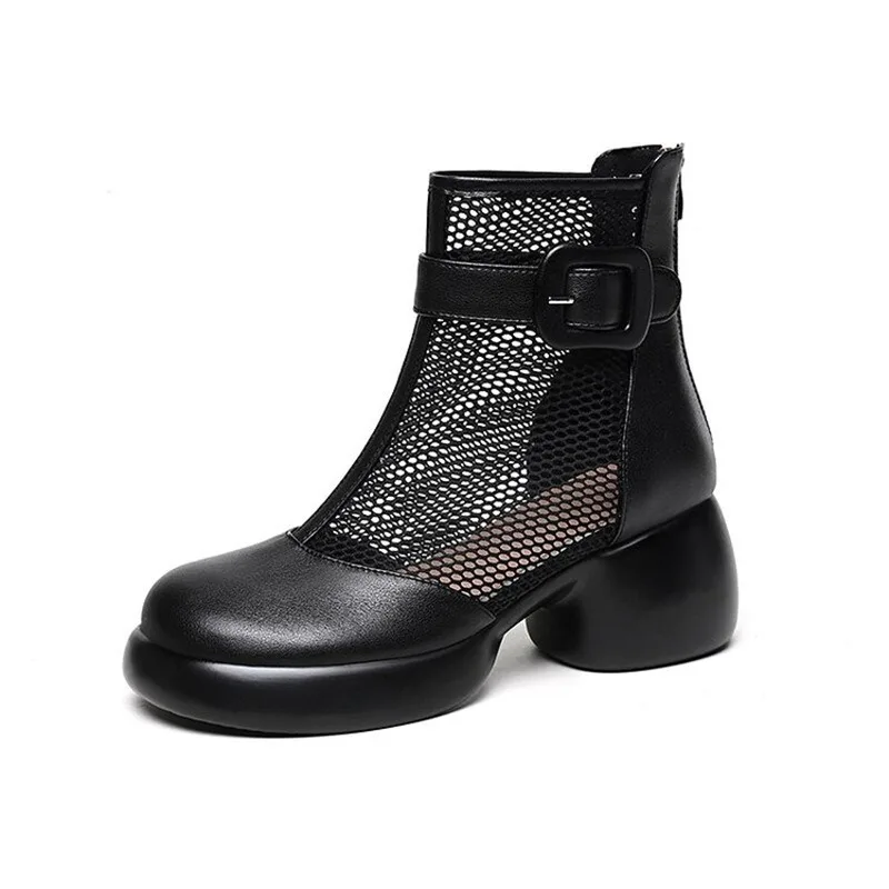 Women's Summer Cool Boots Breathable Mesh Leather Boots Fashion High Top Platform Boots for Women Casual Hollow Out Cool Booties
Women's Summer Cool Boots Breathable Mesh Leather Boots Fashion High Top Platform Boots for Women Casual Hollow Out Cool Booties