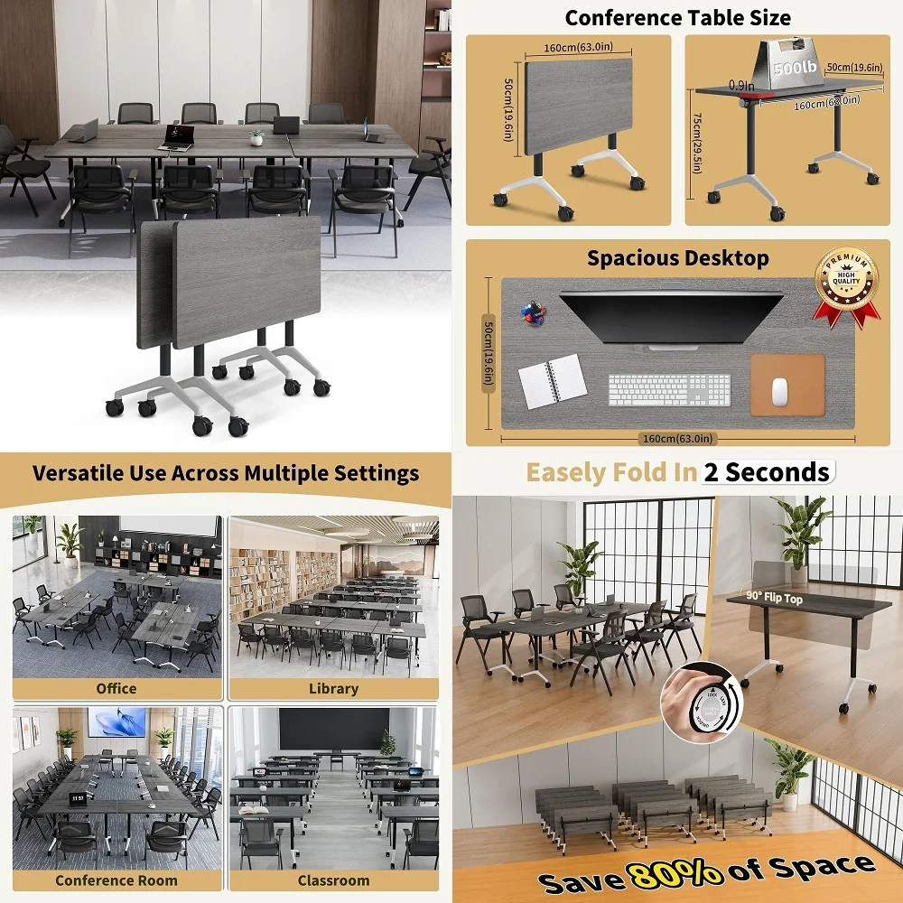 8FT Conference Table with Power Outlets amp Cable Grommets, Large Meeting Table for 10 People, Strong Metal Frame, Industrial O
8FT Conference Table with Power Outlets amp Cable Grommets, Large Meeting Table for 10 People, Strong Metal Frame, Industrial O