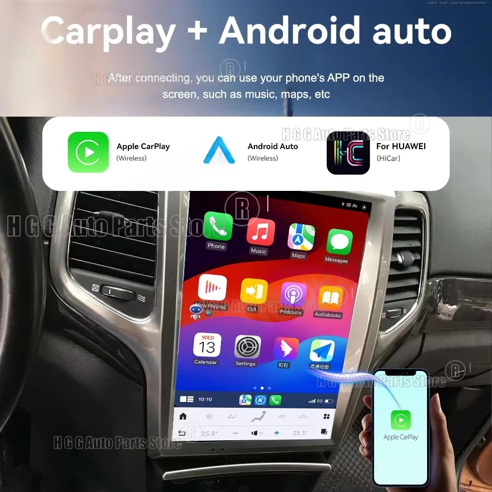 HJ Car Radio For Jeep Grand Cherokee 2011-2013-2021 Multimedia Player Wireless Carplay Android Auto Autoradio Stereo GPS Navi
HJ Car Radio For Jeep Grand Cherokee 2011-2013-2021 Multimedia Player Wireless Carplay Android Auto Autoradio Stereo GPS Navi