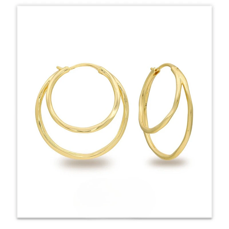 New S925 Silver Earnail Women's Simple C-shaped Design Irregular Double Layered Circle Earrings Jewelry Wedding Jewelry
New S925 Silver Earnail Women's Simple C-shaped Design Irregular Double Layered Circle Earrings Jewelry Wedding Jewelry