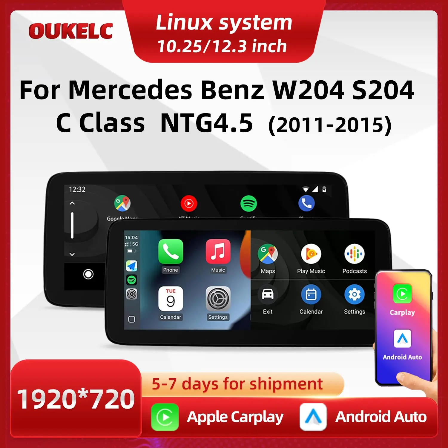 Car Play Video For Mercedes Benz C Class W204 S204 NTG 4.5 Carplay Android Auto Wireless Touch Screen Multimedia Player BT LINUX
Car Play Video For Mercedes Benz C Class W204 S204 NTG 4.5 Carplay Android Auto Wireless Touch Screen Multimedia Player BT LINUX