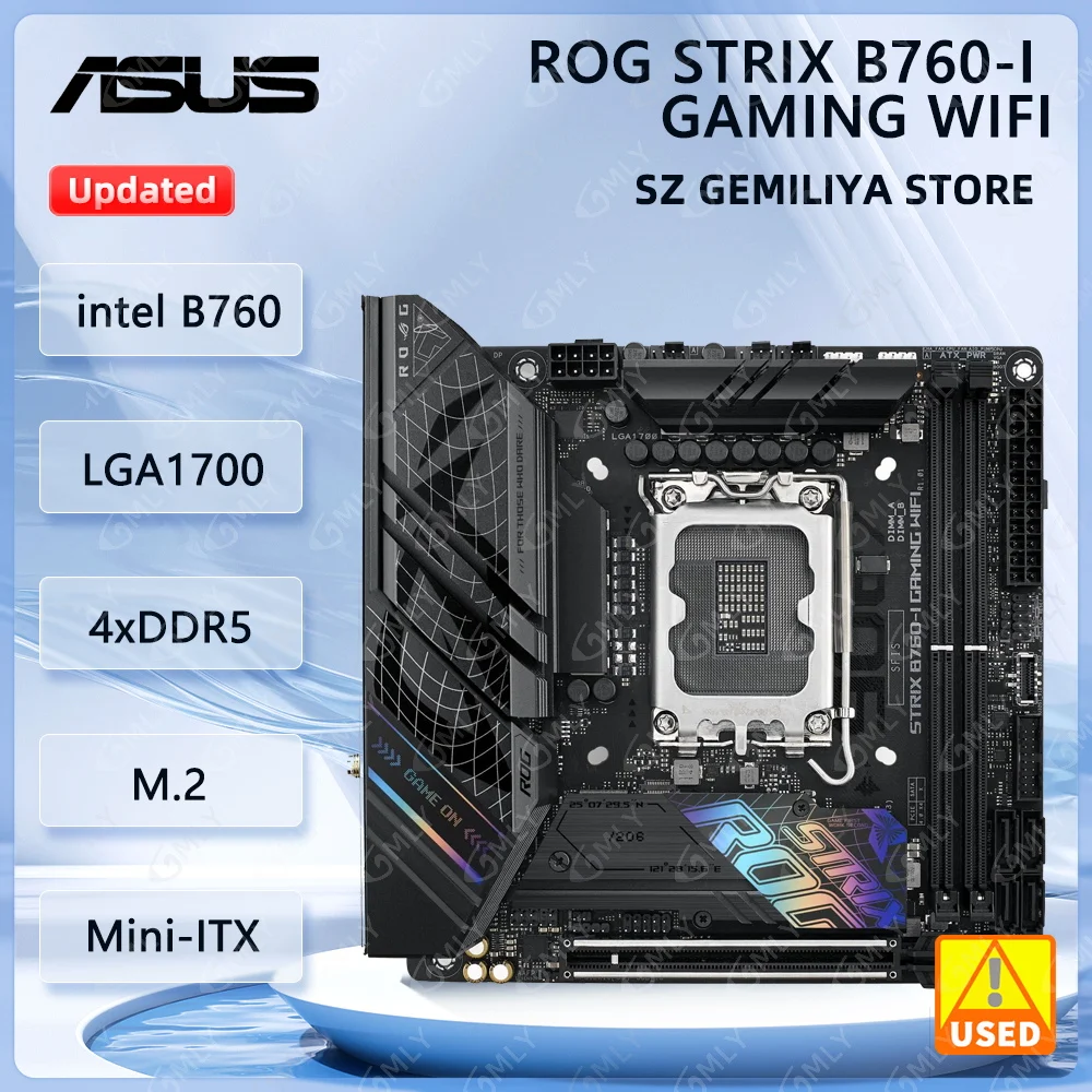  Материнская плата ASUS ROG STRIX B760-I GAMING WIFI Mini-ITX Intel B760 LGA1700 DDR5 96 ГБ 2xM.2 с поддержкой I9-14900 i9-13900 i5-12600
Материнская плата ASUS ROG STRIX B760-I GAMING WIFI Mini-ITX Intel B760 LGA1700 DDR5 96 ГБ 2xM.2 с поддержкой I9-14900 i9-13900 i5-12600