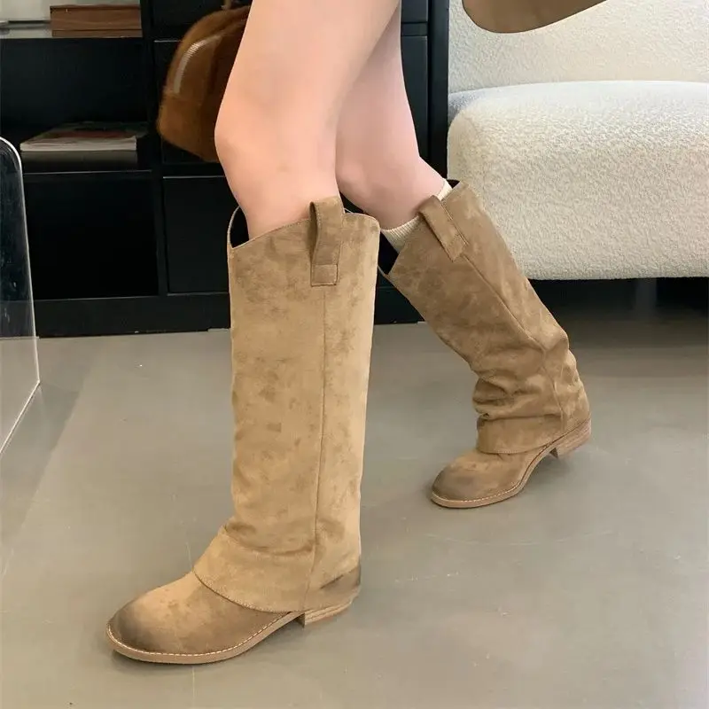 IPPEUM Knee High Boots Women Western Cowboy Shoes Block Heel Retro Cowgirl Long Boot
IPPEUM Knee High Boots Women Western Cowboy Shoes Block Heel Retro Cowgirl Long Boot