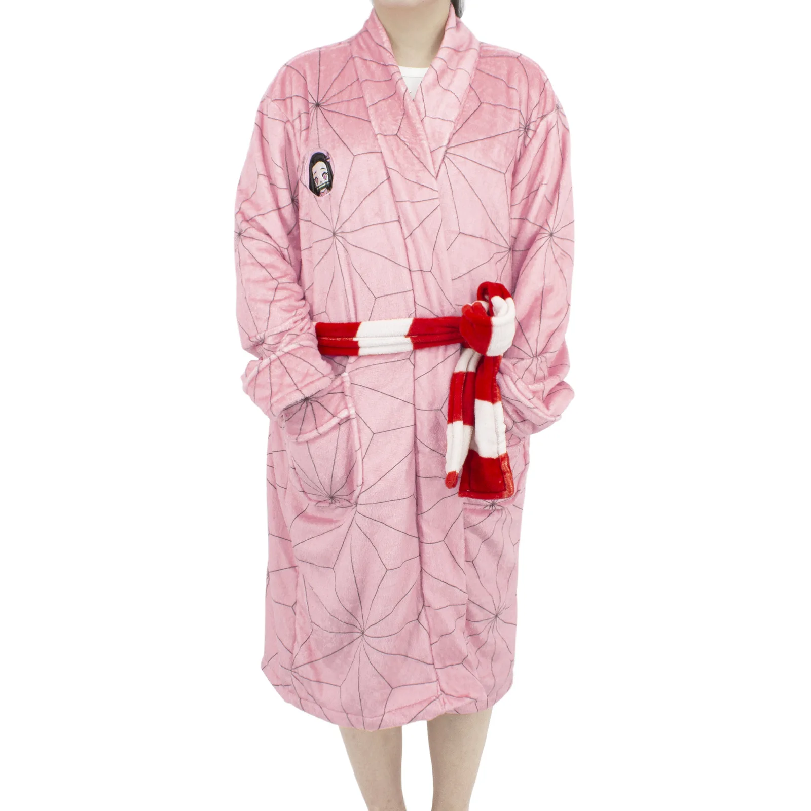 Autumn Winter Women Flannel Robe Cosplay Anime Kamado Nezuko Costume Sleepwewar Thick Warm Coral Fleece Bathrobe Loose Home Wear
Autumn Winter Women Flannel Robe Cosplay Anime Kamado Nezuko Costume Sleepwewar Thick Warm Coral Fleece Bathrobe Loose Home Wear