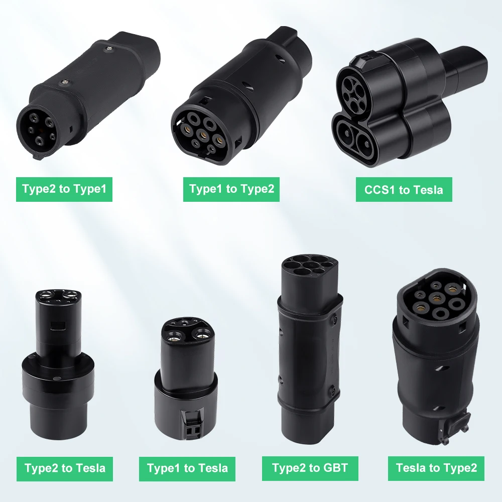 Electric Vehicle Charging Connector Type2 to Type1 EV Adapter Type1 For Tesla EV Charger Connector Car Accessories Socket
Electric Vehicle Charging Connector Type2 to Type1 EV Adapter Type1 For Tesla EV Charger Connector Car Accessories Socket