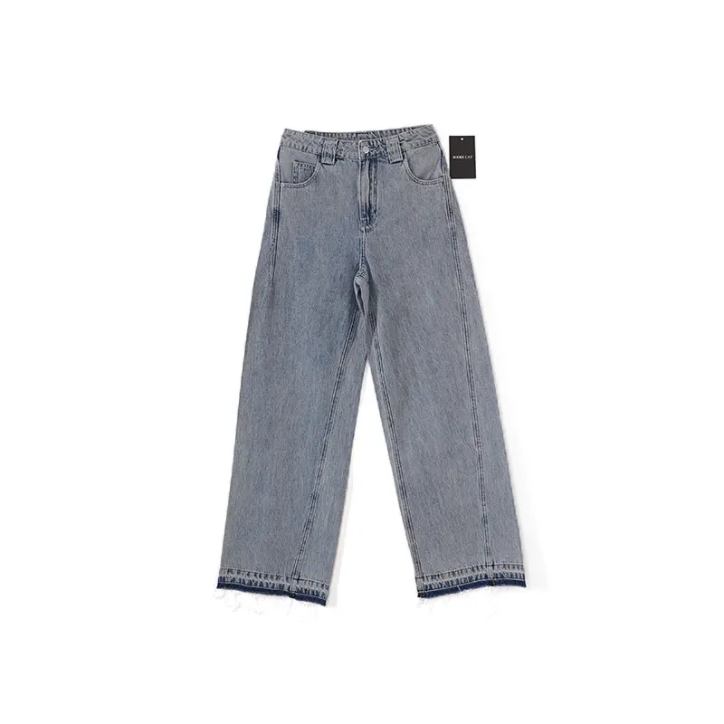 Осенние хлопковые джинсы с высокой талией, прямые брюки, с четким подолом, повседневные, женские, премиум-класса
Осенние хлопковые джинсы с высокой талией, прямые брюки, с четким подолом, повседневные, женские, премиум-класса