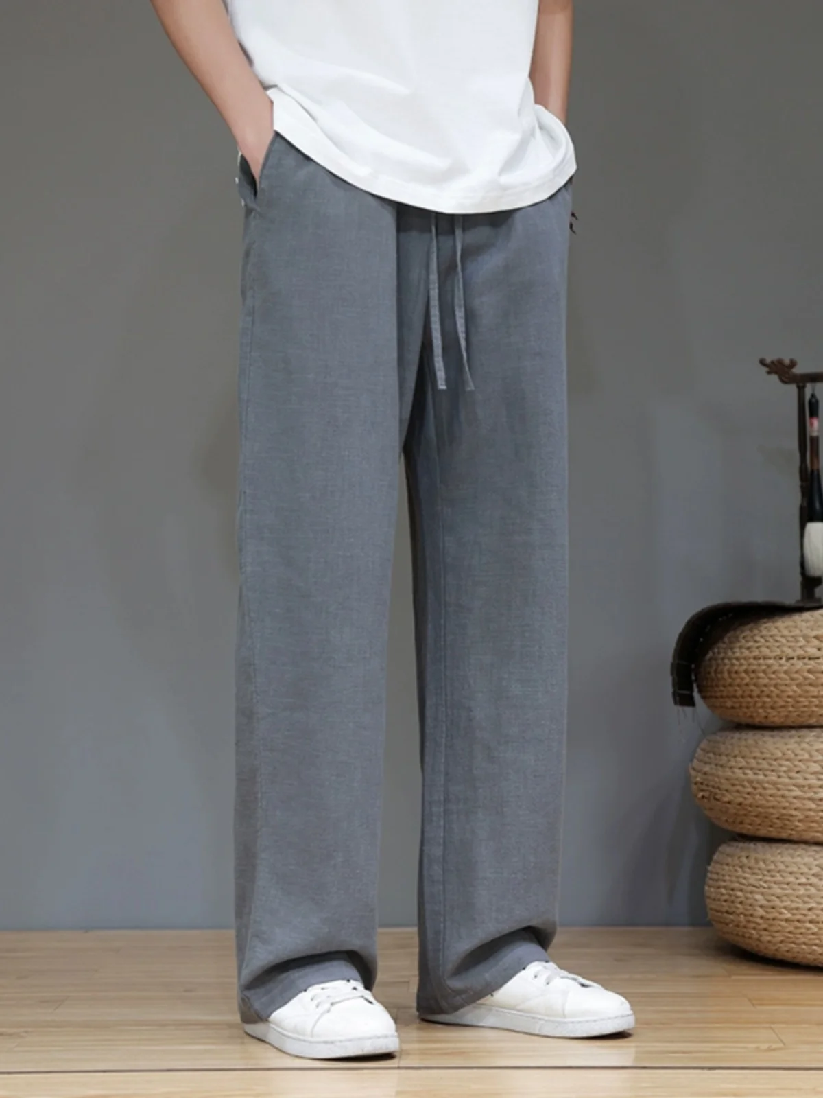 Men's Cotton Linen Summer Thin Wide Leg Pants Drape Loose Straight Casual Trousers Breathable Comfortable Faionable Chinese...
Men's Cotton Linen Summer Thin Wide Leg Pants Drape Loose Straight Casual Trousers Breathable Comfortable Faionable Chinese...