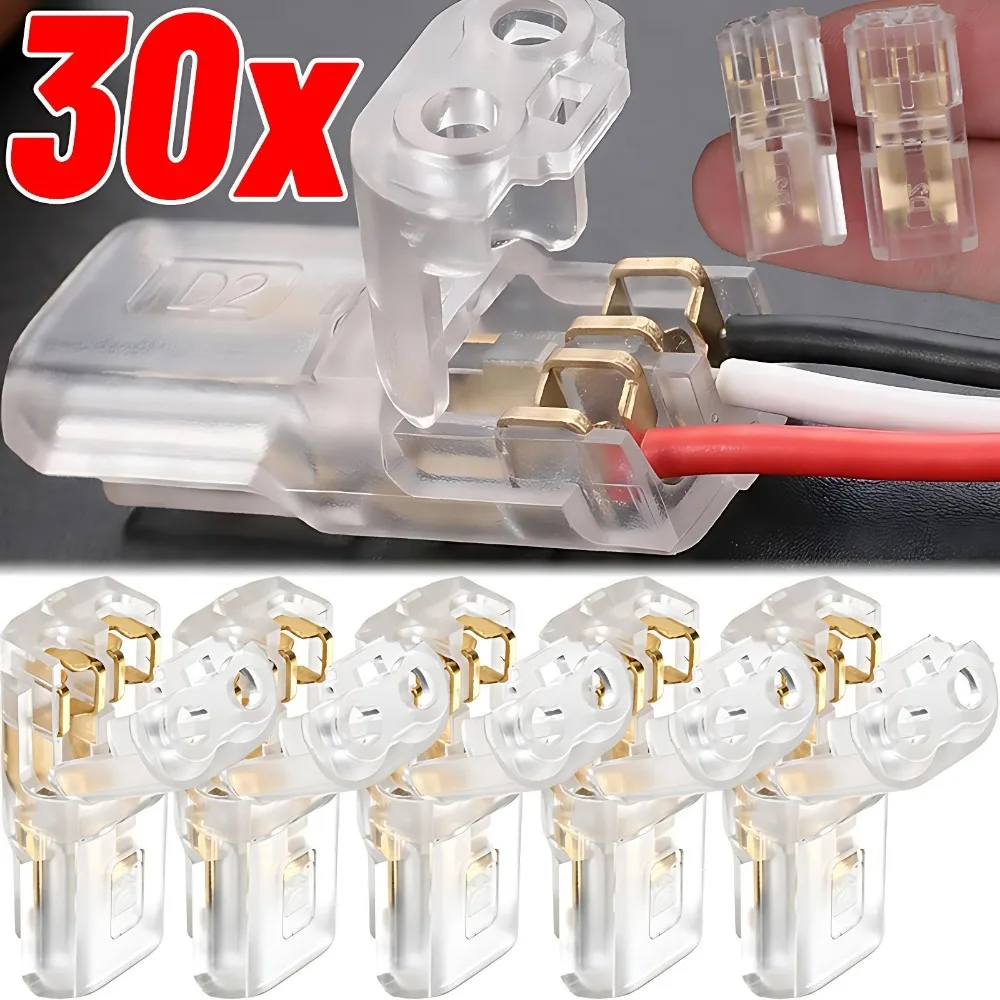 D2 Quick Wire Connector Transparent PC Solderless Plug in Cable Splice Terminal for Auto Motorcycle LED Lighting Wiring Harness
D2 Quick Wire Connector Transparent PC Solderless Plug in Cable Splice Terminal for Auto Motorcycle LED Lighting Wiring Harness