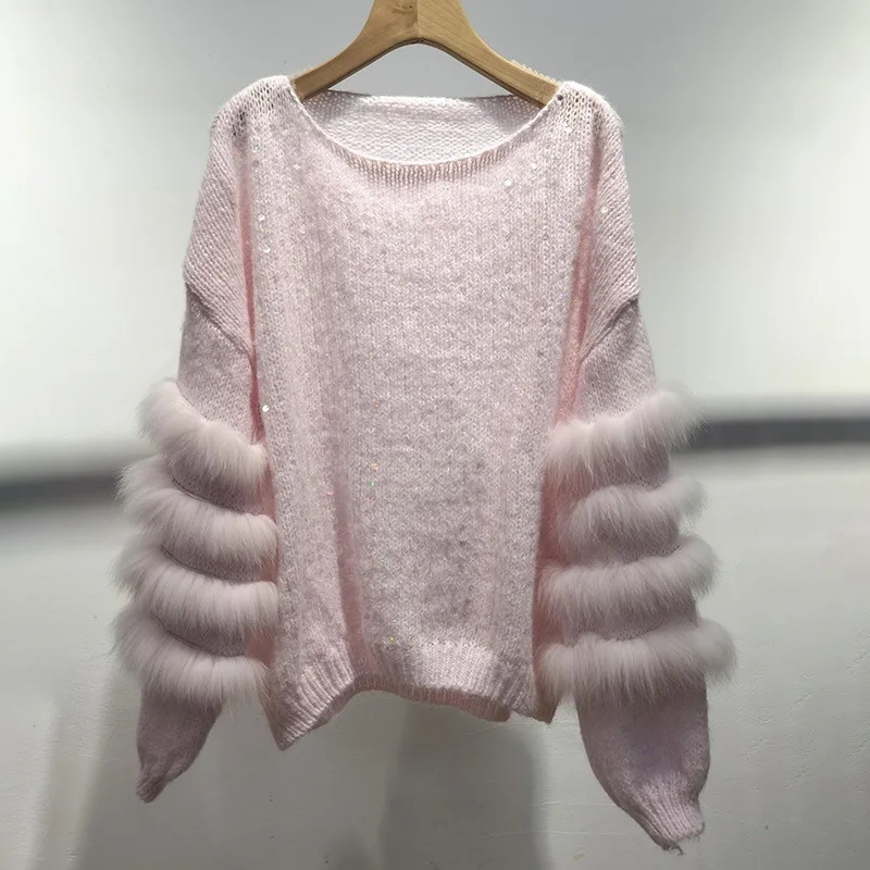 Autumn Winter New Style Young Style Sequin Fur Spliced Knitted Fur Sweater Pullover Short Women'S Top
Autumn Winter New Style Young Style Sequin Fur Spliced Knitted Fur Sweater Pullover Short Women'S Top