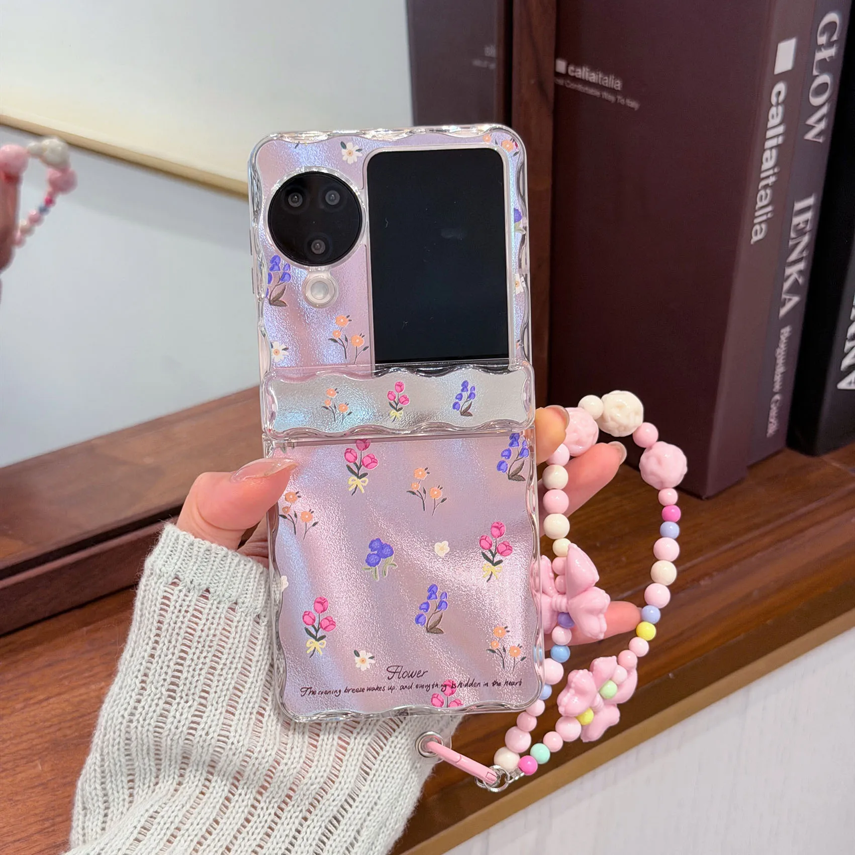 Back Cover For OPPO Find N3 Flip Case Glitter Pink Purple Flower Bracelet Wristband Chain Shockproof Phone Case
Back Cover For OPPO Find N3 Flip Case Glitter Pink Purple Flower Bracelet Wristband Chain Shockproof Phone Case