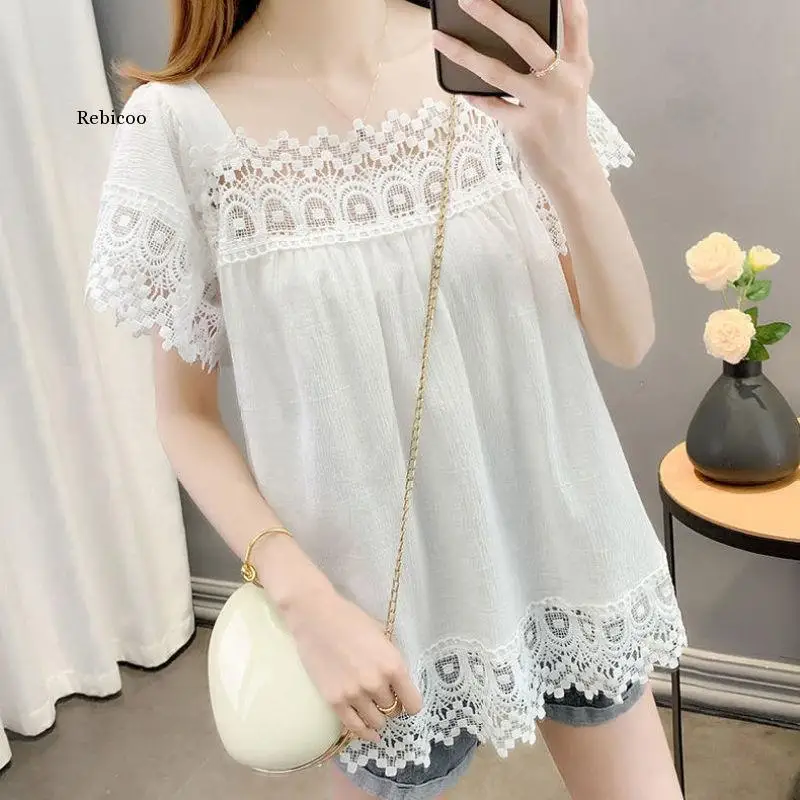 Chiffon Shirt Summer 2022 New Slash Neck Short Sleeve Loose Blouse Female Clothing
Chiffon Shirt Summer 2022 New Slash Neck Short Sleeve Loose Blouse Female Clothing