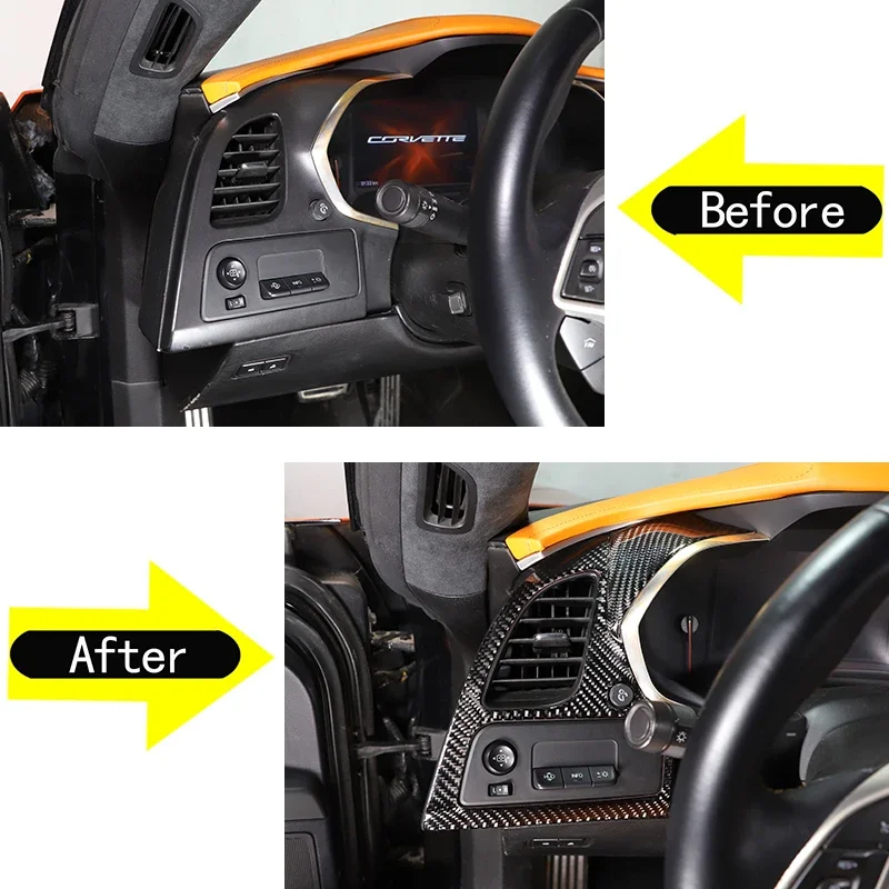 For 2014-19 Chevrolet Corvette C7 soft carbon fiber car styling left air conditioner outlet panel frame car interior accessories
For 2014-19 Chevrolet Corvette C7 soft carbon fiber car styling left air conditioner outlet panel frame car interior accessories